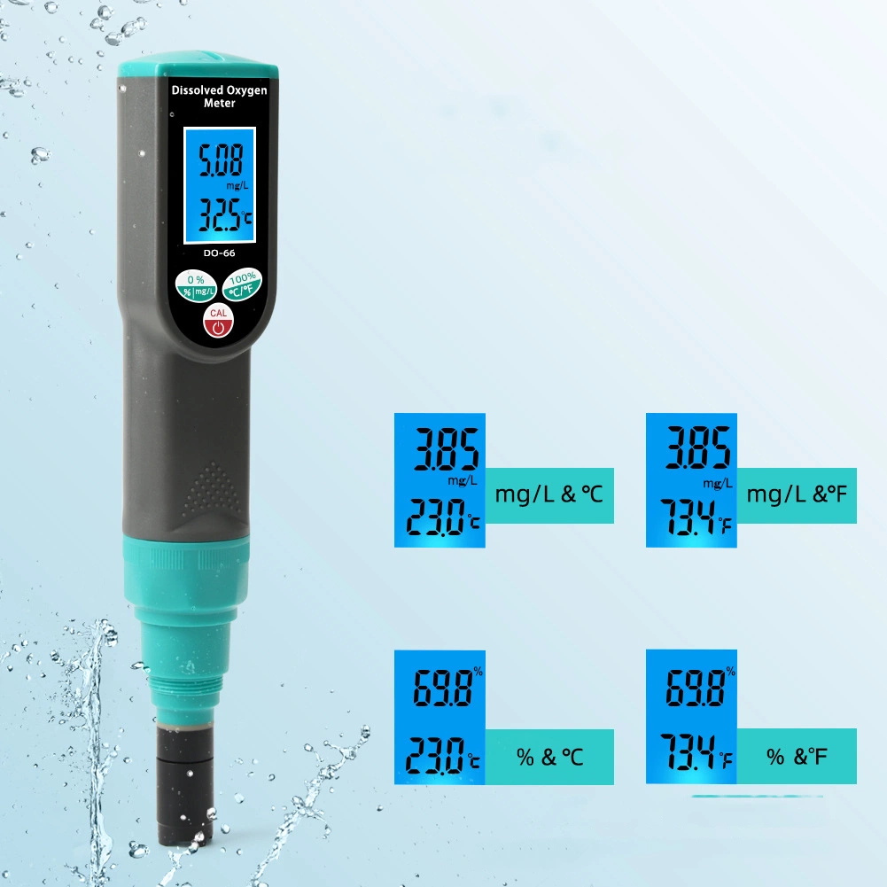 Dissolved Oxygen Meter Detector 0-199.9% Do-66