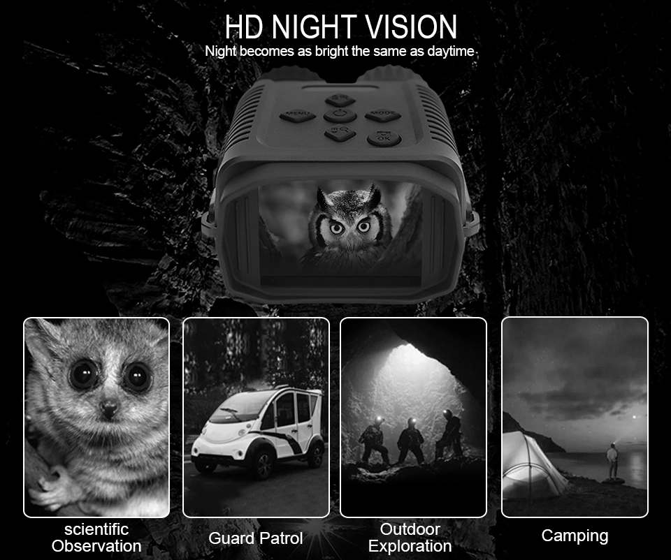 Gvda 1080P HD Infrared Digital Hunting Camping Telescope 4X Zoom Outdoor Mini Binocular Night Vision Device