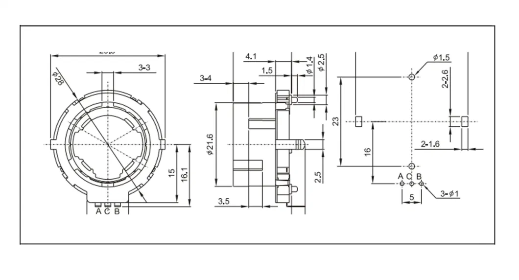 Rotary Hollow Shaft Encoder for Car Audios