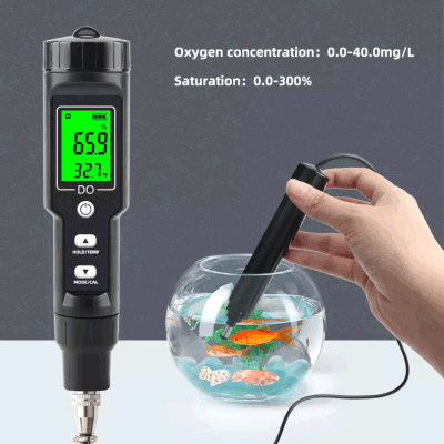  Medidor portátil de oxígeno disuelto digital y temperatura Analizador de oxígeno disuelto Detector de oxígeno con relleno de electrodos