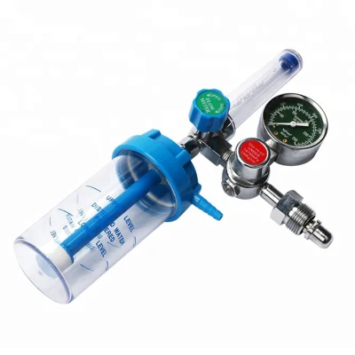  Cilindro de gas de alta calidad con el medidor de flujo de oxígeno de la botella de humidificador