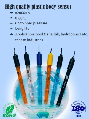  Sonda de electrodo de sensor ORP en línea para el analizador Redox de medición 2000mv