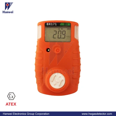  Portátil aprobada ATEX 0-30%Vol detector de gas de oxígeno O2 (BX171)