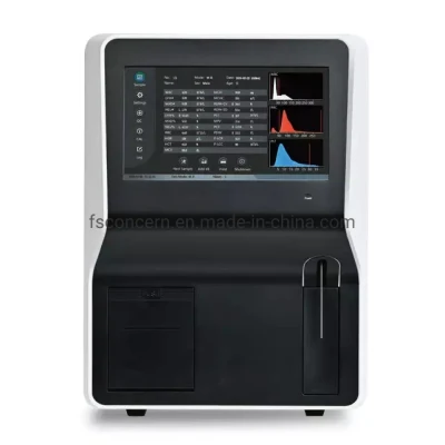 Analizador de Hematología automática 3 partes pantalla táctil diferencial Análisis de sangre de doble canal Análisis