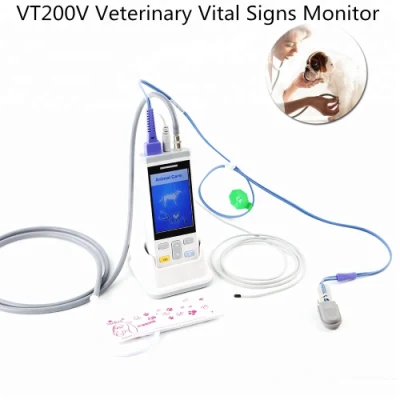  Vt200V Veterinary Handheld vital Signs Monitor Pulso Oxímetro equipos clínicos para gatos, perros, caballos
