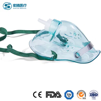  Sunton China proveedores de máscaras de oxígeno 49*38*32cm medición de oxígeno para niños Máscara facial Buenos precios plástico de alta concentración para lactantes pediátricos adultos Máscara de oxígeno