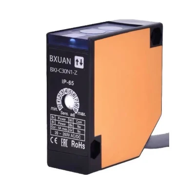  Distancia de detección segura y estable 4m salida NPN de tres hilos Sensor fotoeléctrico óptico reflectivo no+NC