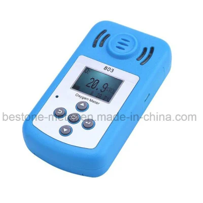  Medidor de temperatura,O2 Dispositivo detector de gas,Venta caliente Medidor de oxígeno disuelto portátiles,el modelo 803, Equipos portátiles de oxígeno analizador portátil de pureza,25% O2 Monitor, alarma.