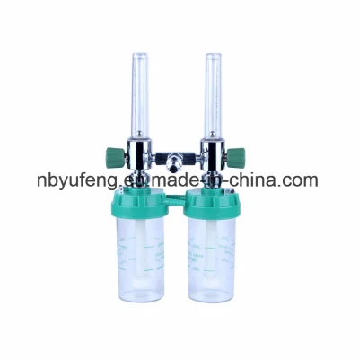  Double /Twin bajo precio de venta Oxígeno Médico medidor de flujo con CE