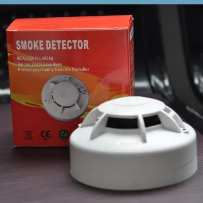  Solo 9V batería sensor de alarma de incendios fotoeléctrico óptico independiente Fuego Detector de humo
