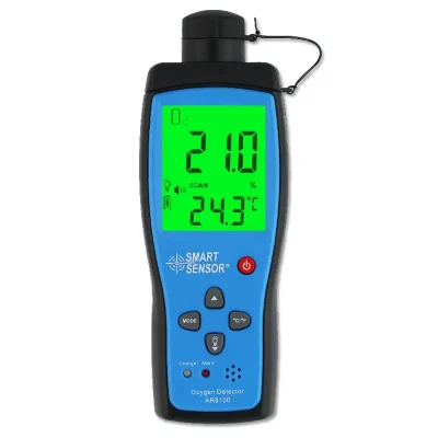  Ar8100 sensor inteligente portátil 0~25% Vol O2 Medidor de concentración