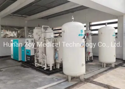 Equipos hospitalarios del sistema de separación de aire de PSA de oxígeno de alta pureza para tubos de Hospital
