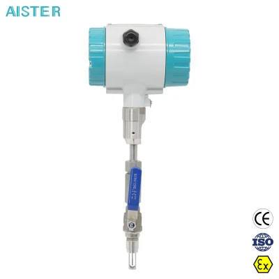  Alta temperatura Digital RS485 Tipo de inserción masa térmica Gas Aire Sensor del caudalímetro