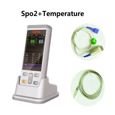  Último diseño Handheld SpO2 Pulso de sangre de plástico eléctrico de Palm Parámetro instrumento de oxígeno sanguíneo de pulso de mano