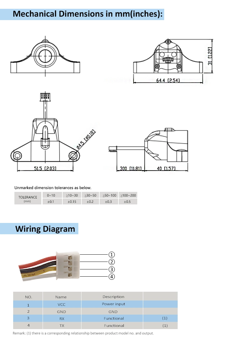 Low Price with Dyp-A10 Ultrasonic Sensor Used for Objects Proximity and Car Parts