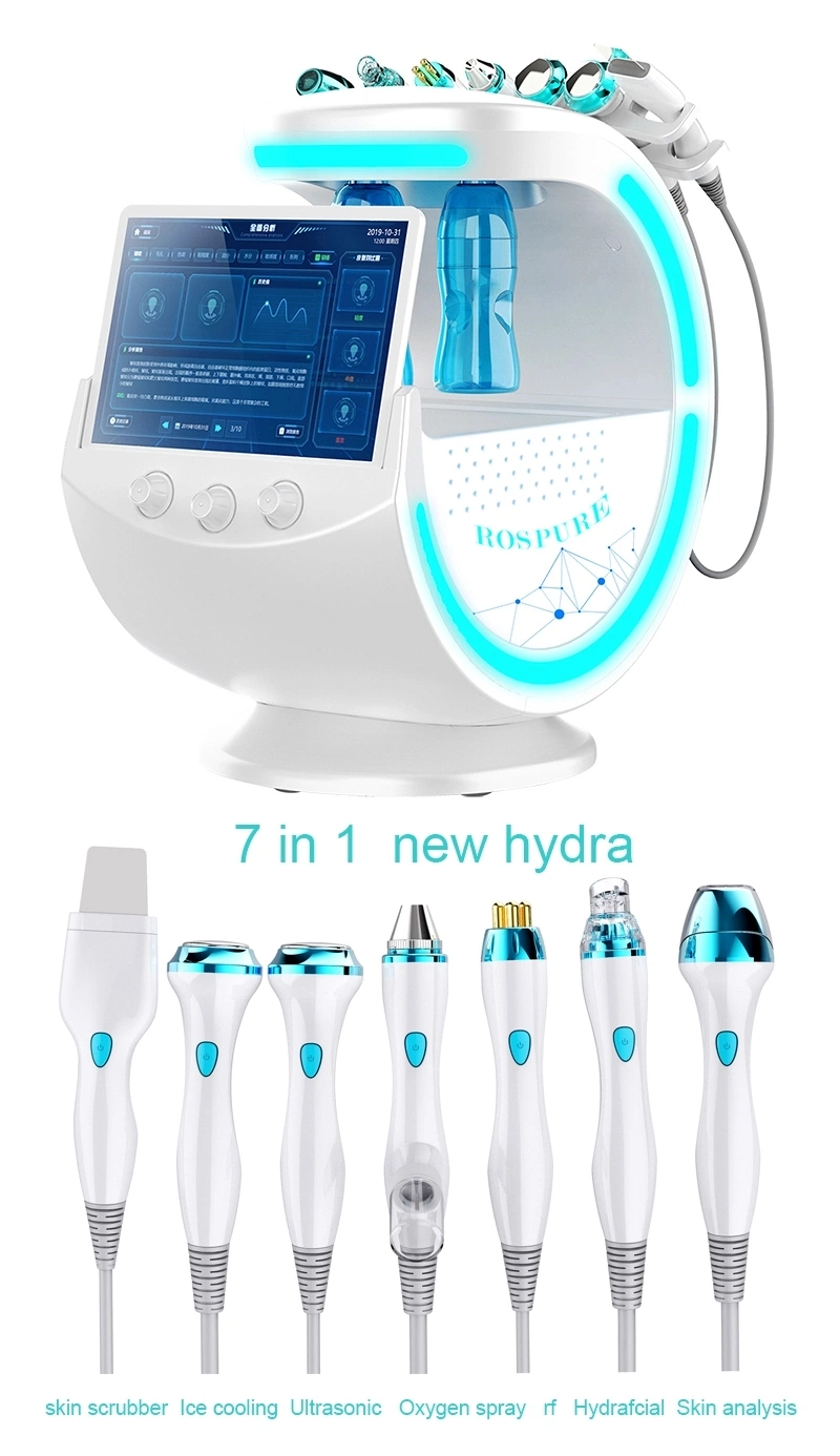 Gomecy 7 in 1 Face Beauty Analysis Micro Facial Skin Care Professional Dermabrassion Beauty Machine