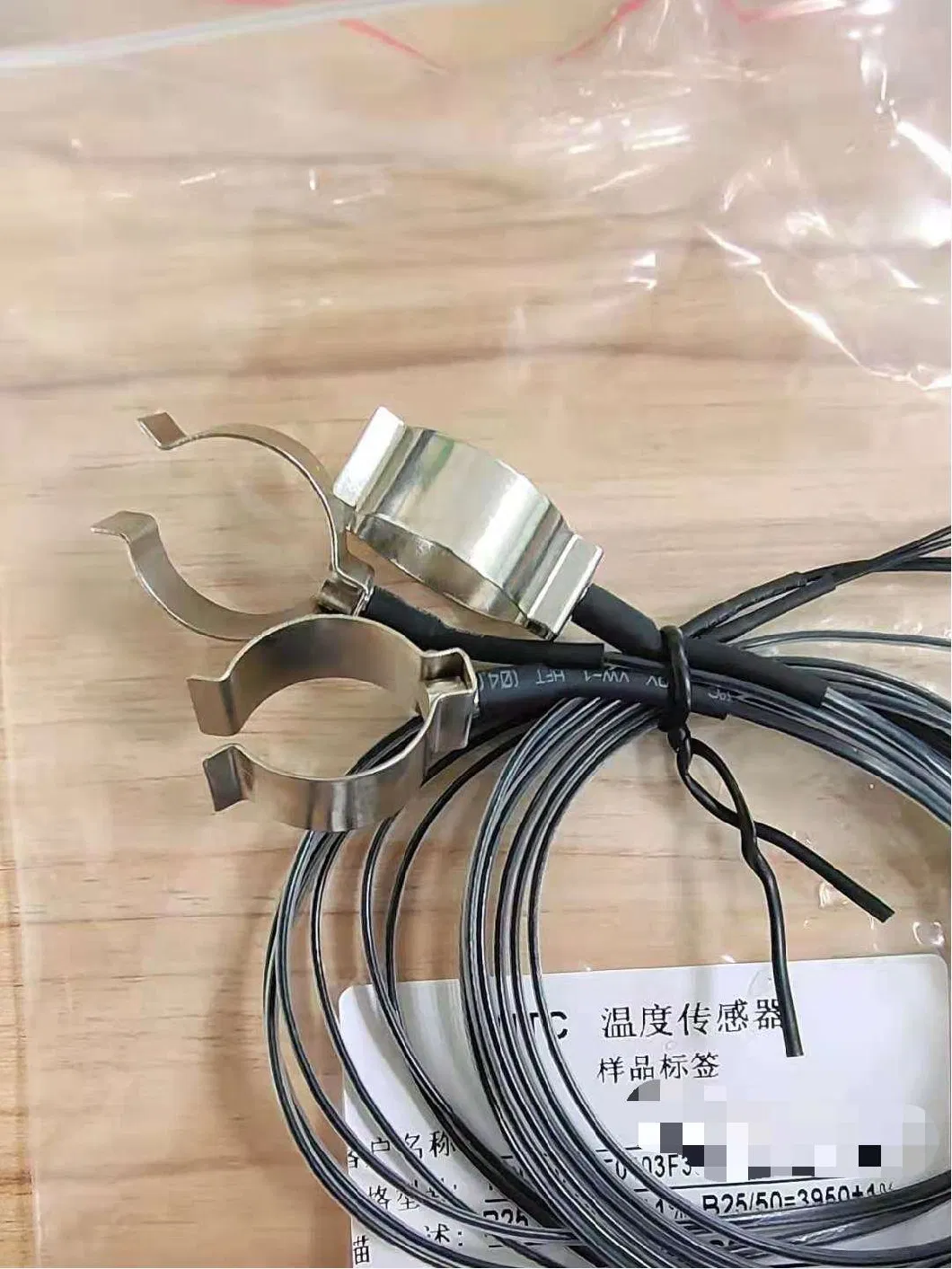 Material PVC Flat Cable Clip Type Water Pipeline Ntc Temperature Sensor Stainless Steel Digital Pipe Customized Optical Standard