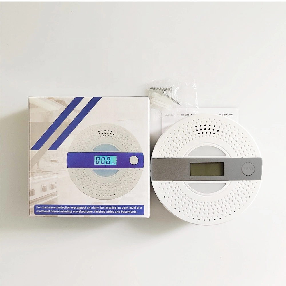 Display Mounted Home Security Fire Alarm Smoke and Carbon Monoxide Co Gas Detector