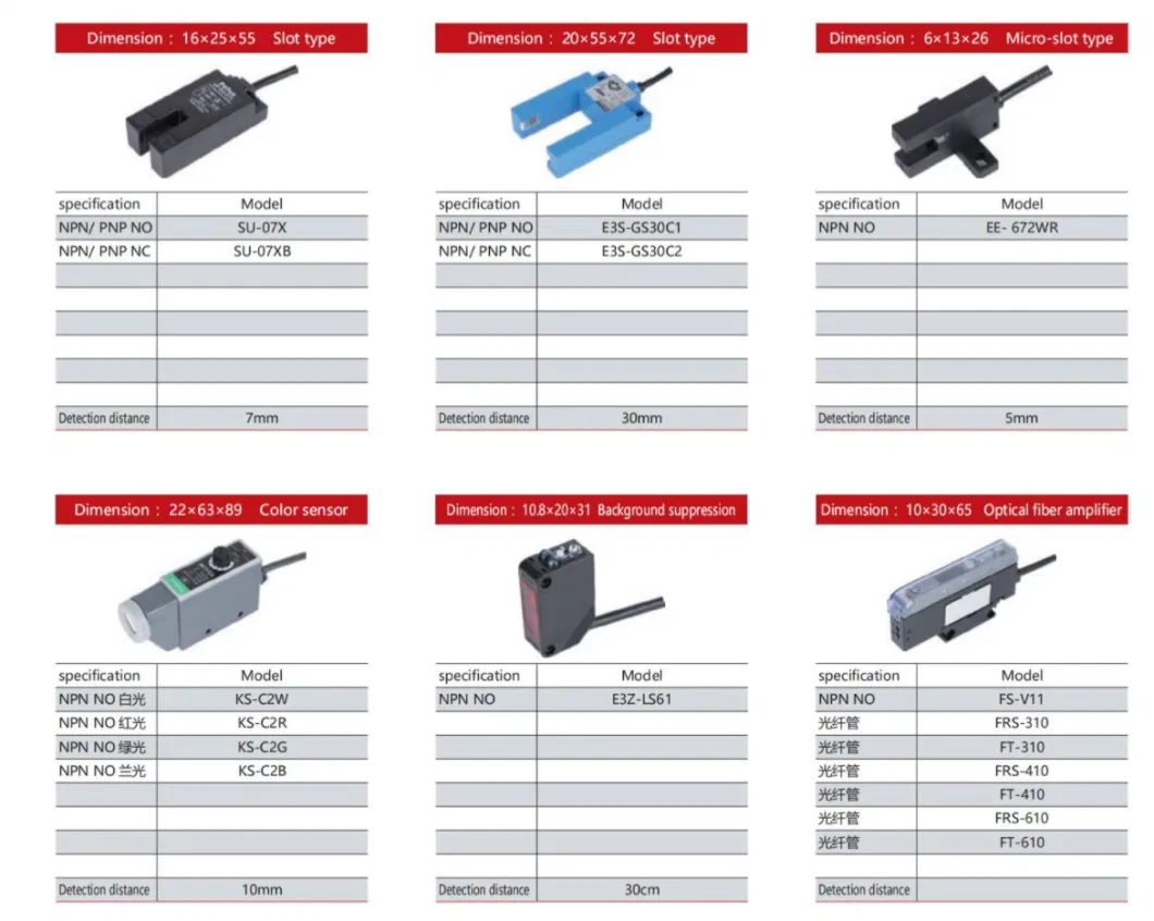 Optical Proximity Switch High Temperature Inductive Distance Diffuse Photoelectric Sensor