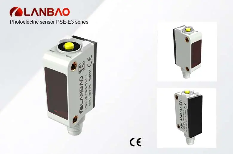 Small Plastic Square M8 Connector 5m NPN IP67 Photoelectric Sensor