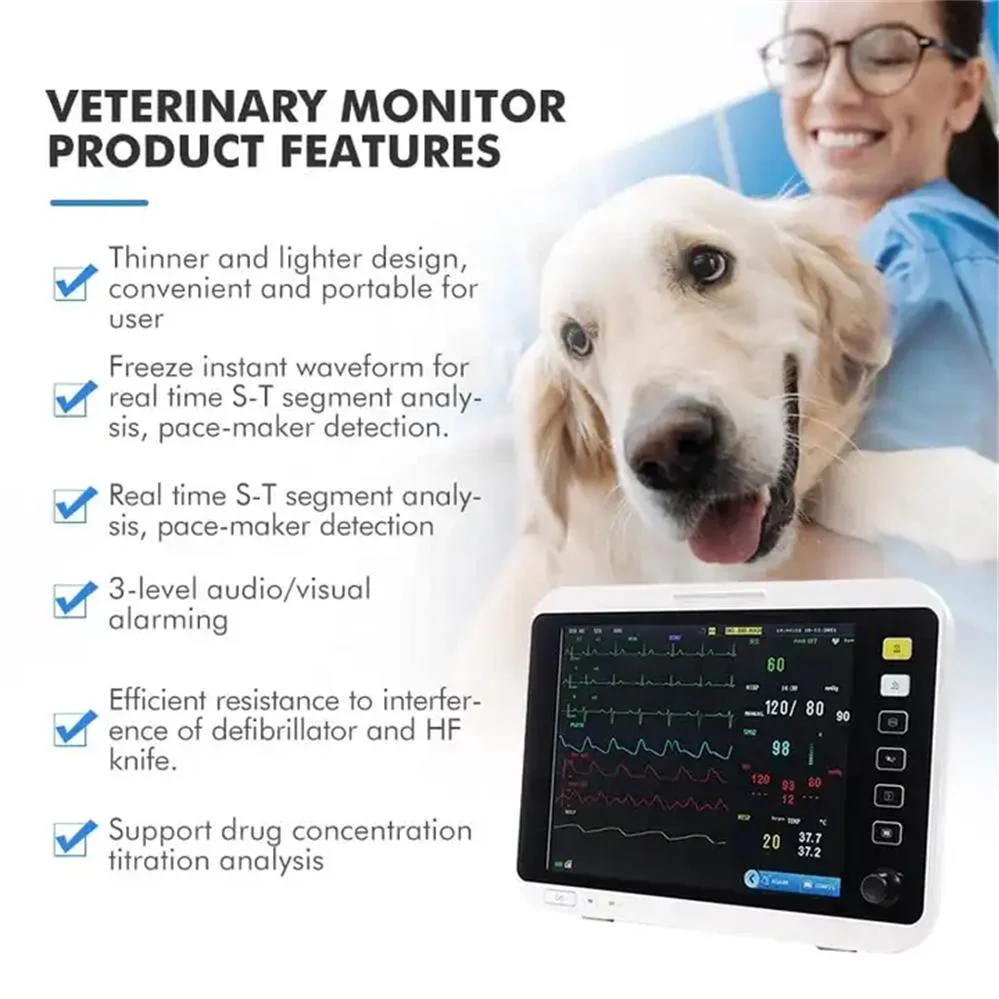 Hot Sale 6 Multi-Parameter Digital Pet Health Monitor with Etco2 for Pet