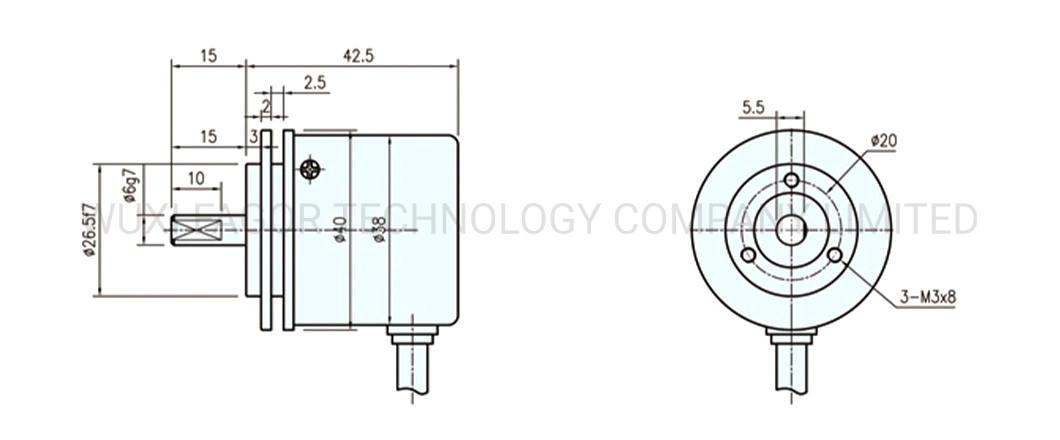 Automation Industry Rotary Optical Encoder Abz Phase 1000/1024PPR Incremental Encoder