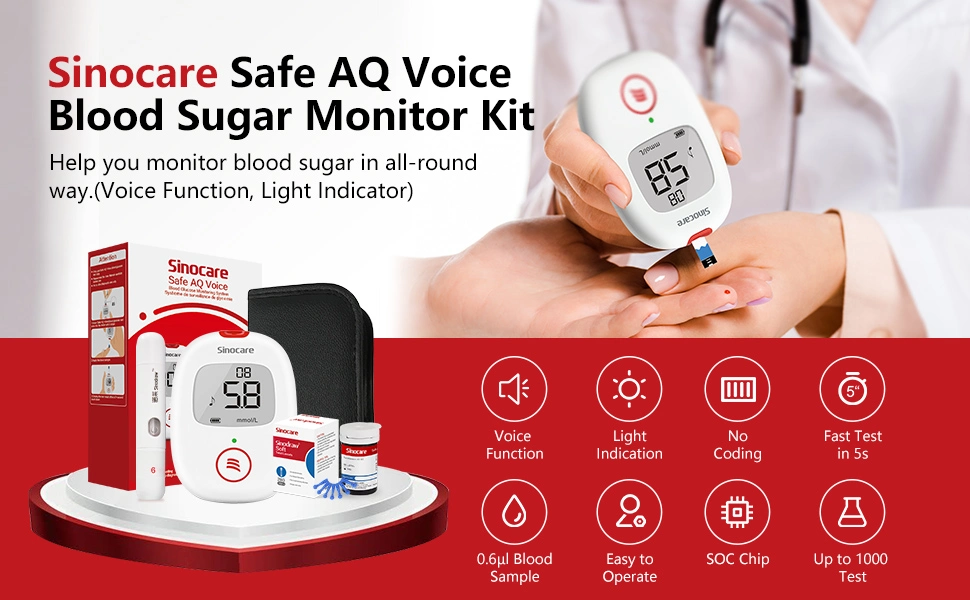 Sinocare Medical Supply Blood Glucose Meter Glucometer Glucometro Test Strips Glycemie Strip Glucose Sensors