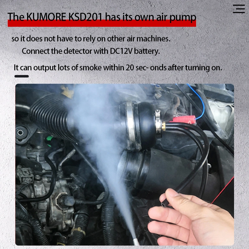 Auto Smoke Tester Kumore Ksd-201 Smoke Machine Leak Detector Automotive Exhaust Gas Analyzer Car Evap Gas Leakage Locator Oil Pipe Smoke Generator