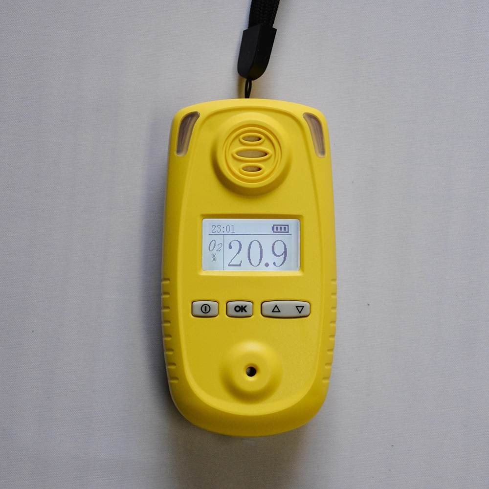 Portable Single Gas Detector for Oxygen O2 Gas, 100%Vol High O2 Gas Anlyzer with Sound Light Alarms