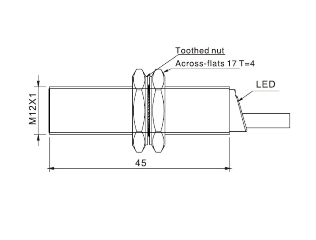 M12 DC Two-Wire Inductive Proximity Sensor with CE