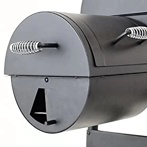 Charcoal Grill Offset Smoker with Cover 811 Square Inches Black Outdoor Camping 3 Burner BBQ Propane Gas Grill Patio Garden Barbecue Grill Two Foldable Shelves