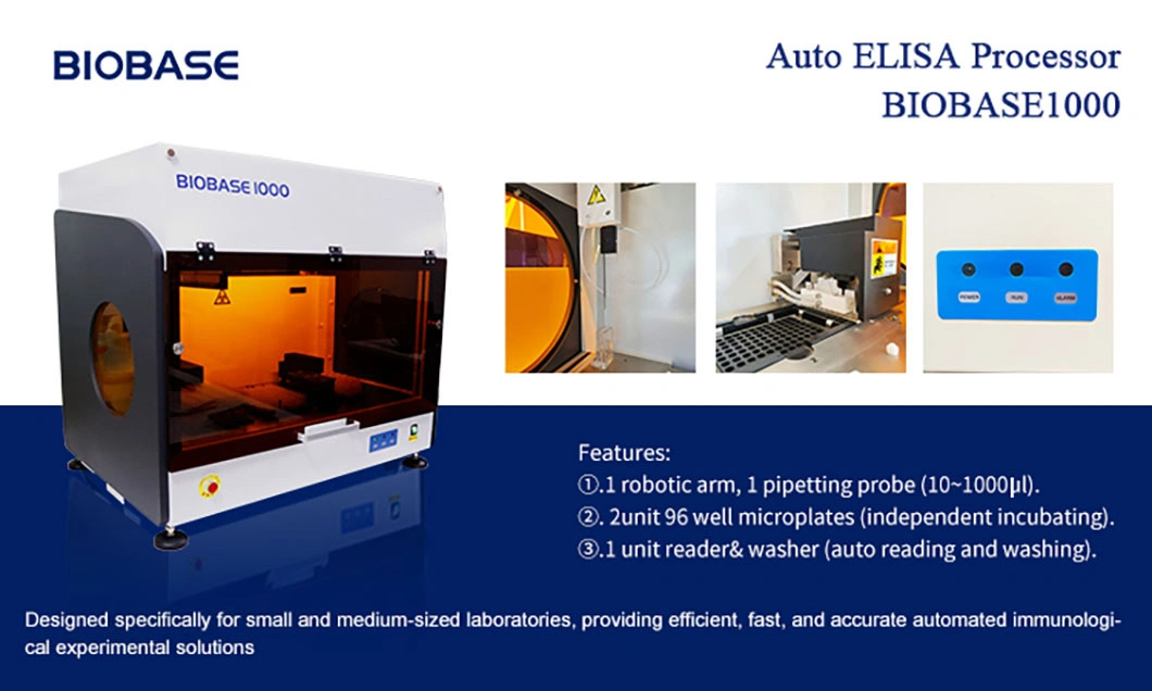 Biobase Automatic Elisa Processor Analytical Instrument Sample Analysis for Lab