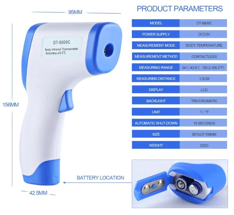 Hot Sale Adult Non Contact Digital Temperature Gun Infrared Thermometer From Germany