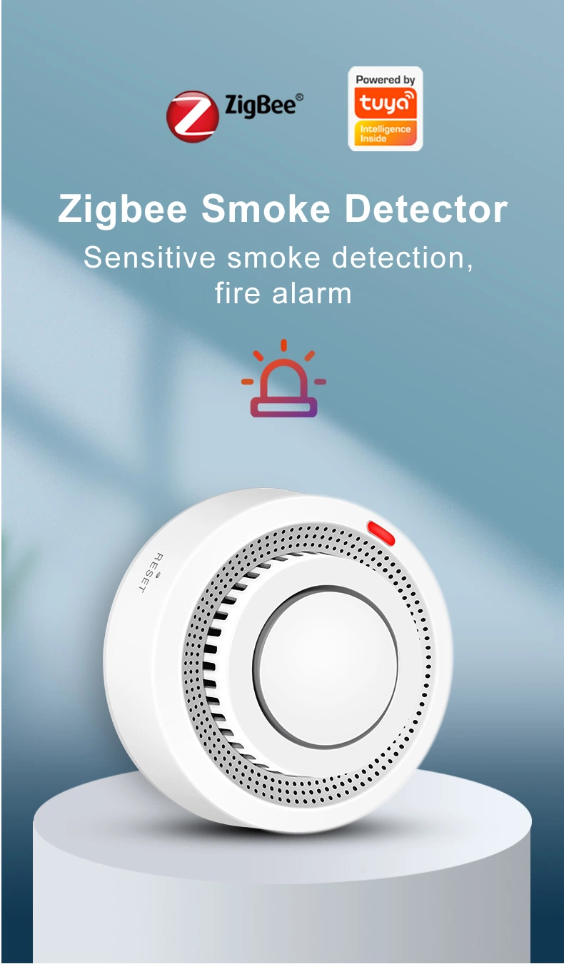 Easy Installation Tuya APP Control Household Zigbee WiFi Smart Fire Carbon Monoxide Smoke Gas Alarm Detector 12V