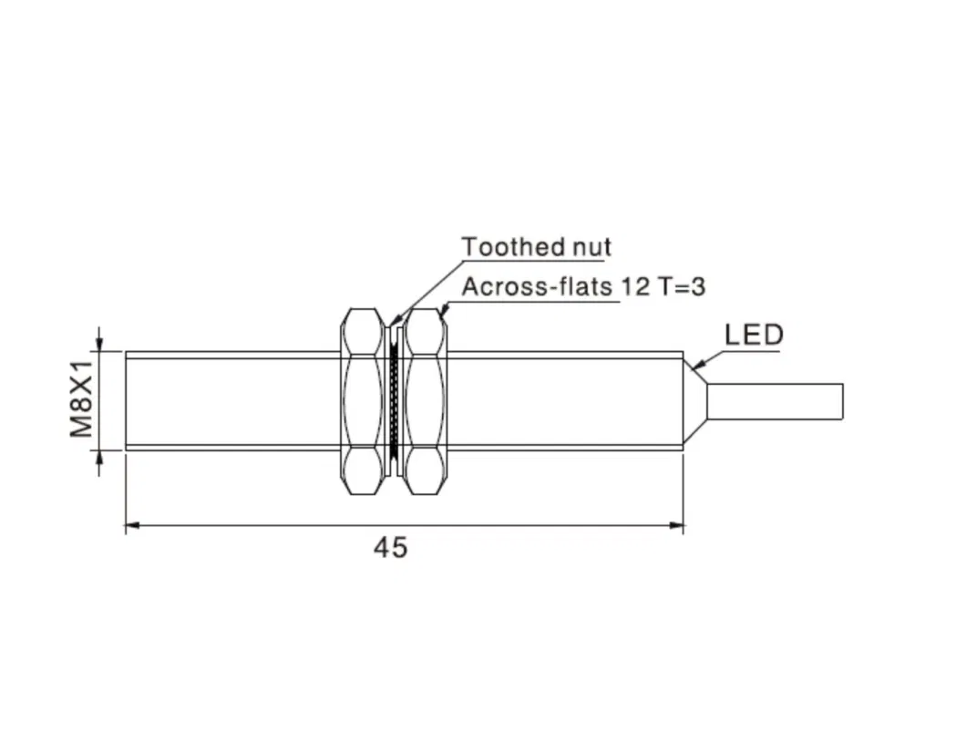 M8 DC Two-Wire Inductive Sensor Switch with CE