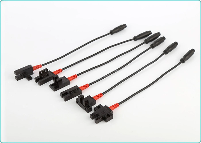 Pin Type NPN Throughbeam Optical Sensors Position Detection for Xyz Linear