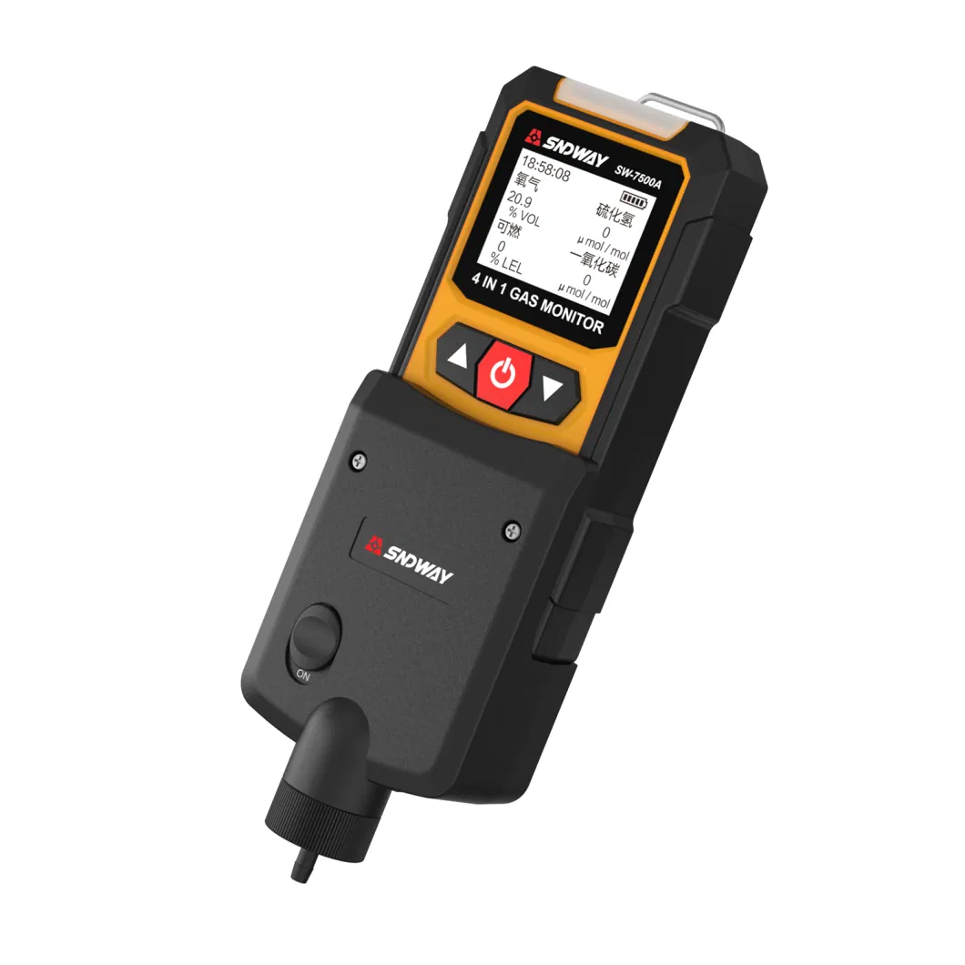 Portable Gas Monitor Tester O2 H2s Co Lel 4 in 1 Oxygen Hydrogen Sulfide Carbon Monoxide Pump Multi Leak Gas Detector