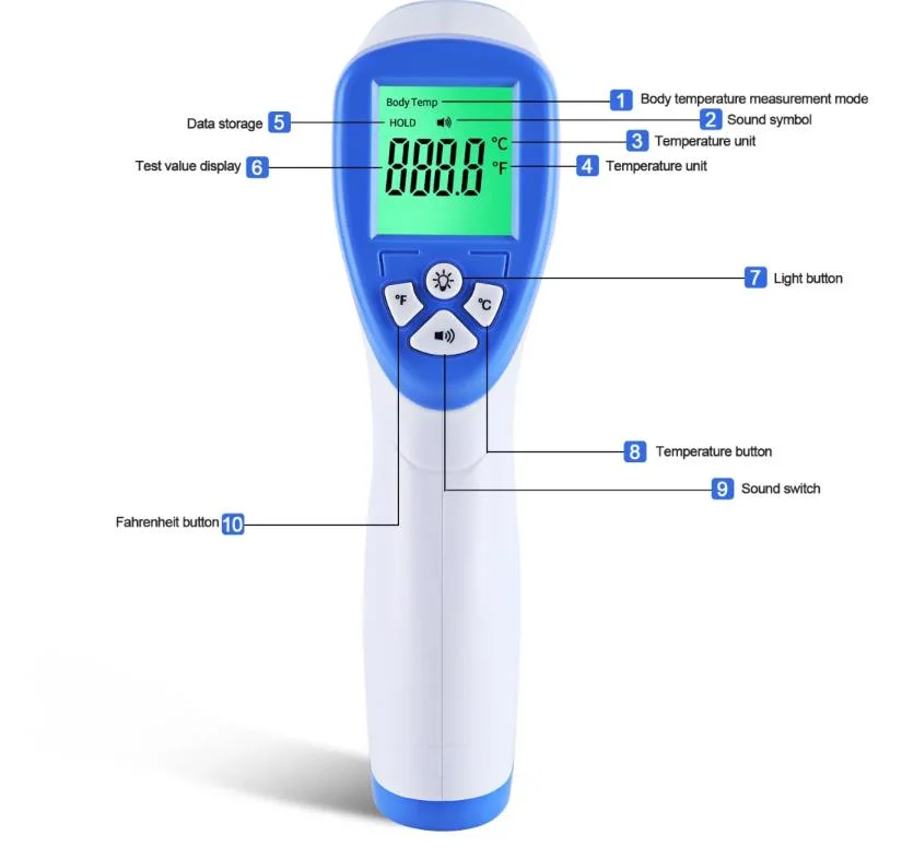 Hot Sale Adult Non Contact Digital Temperature Gun Infrared Thermometer From Germany