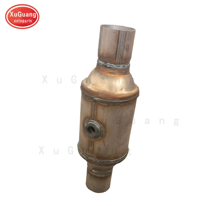 High Quality Universal Round Catalytic Converter with Oxygen Sensor Hole