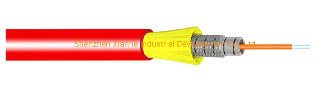 Distributed Temperature Sensing Fiber Optic Cable Flame Retardant Jacket Single Mode