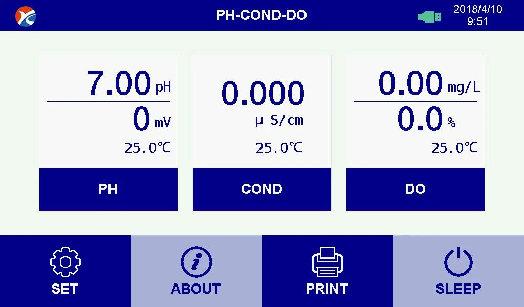 Multi-Parameter Electrochemical Water Analyzer (pH/Conductivity &amp; DO Meter)