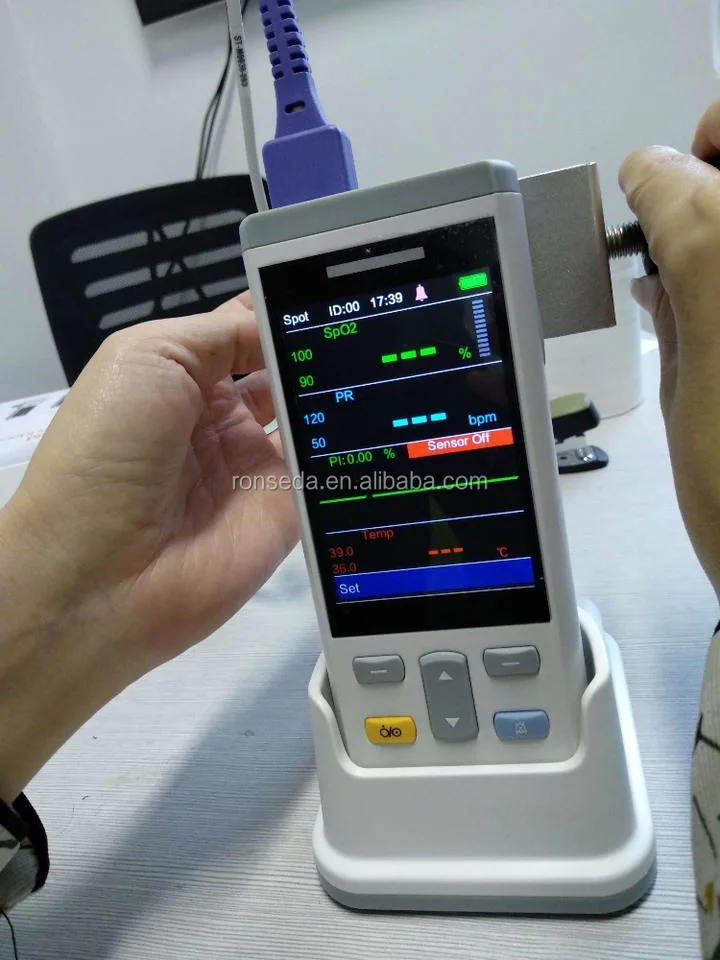 Latest Design Handheld SpO2 Palm Pulse Electric Plastic Blood Pulse Parameter Hand-Held Pulse Blood Oxygen Instrument