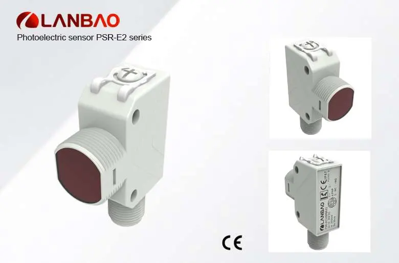 M18 Installation Plastic Square 20m Through Beam Photoelectric Sensor