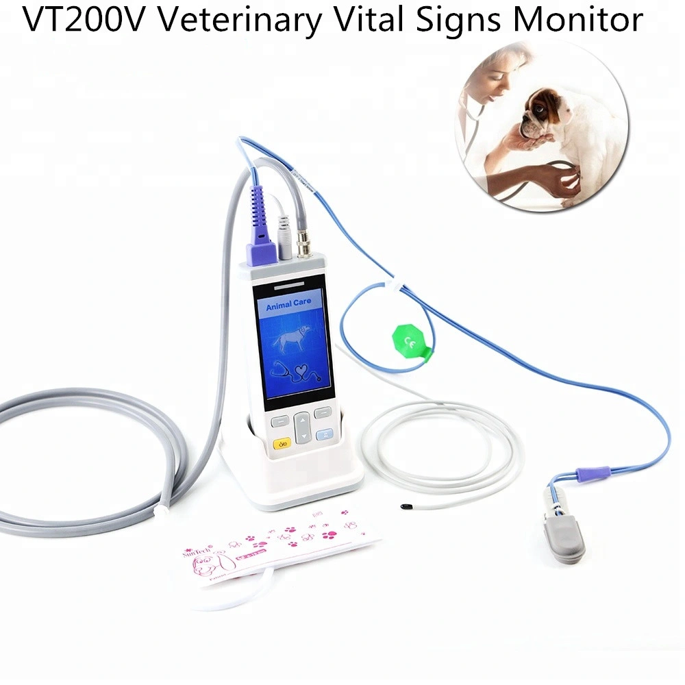 Vt200V Veterinary Handheld Vital Signs Monitor Pulse Oximeter Clinic Equipment for Cats, Dogs, Horses