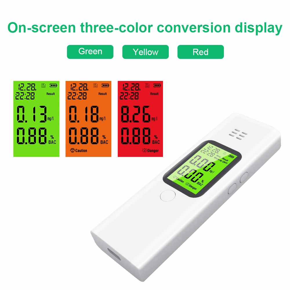 New Design Portable Breath Alcohol Tester Alcohol Breathalyzer Sensor for Personal &amp; Professional Use Support Data Uploaded