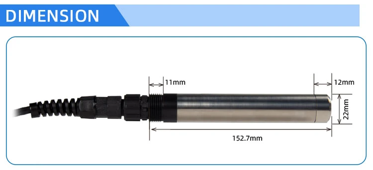 High Working Pressure Seawater Corrosion Resistance Do Dissolved Oxygen Sensor Probe 20mg/L