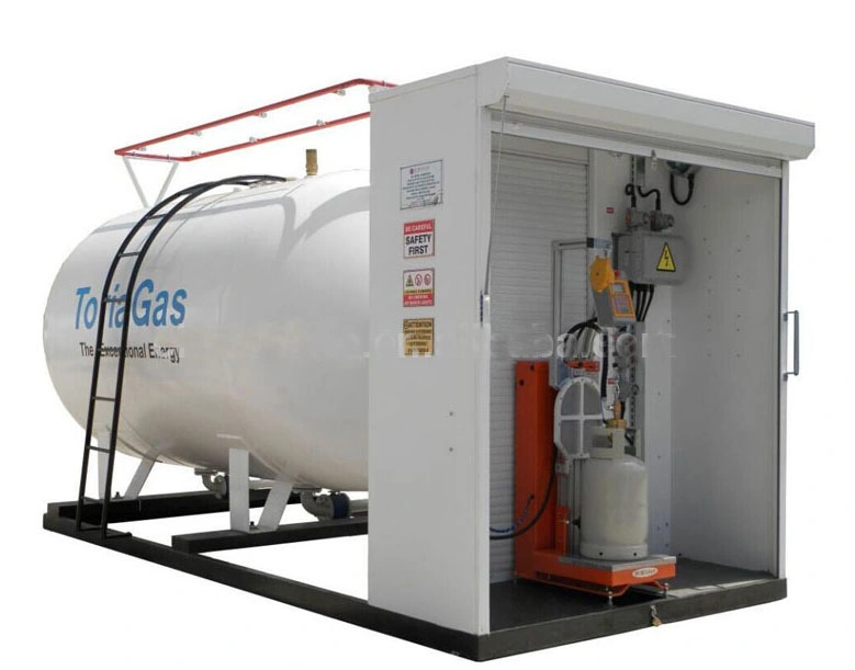 Mini 2.5t Cooking Gas Filling Station LPG Tank Skid 5000L LPG Tanker Station 5m3 LPG Gas Station