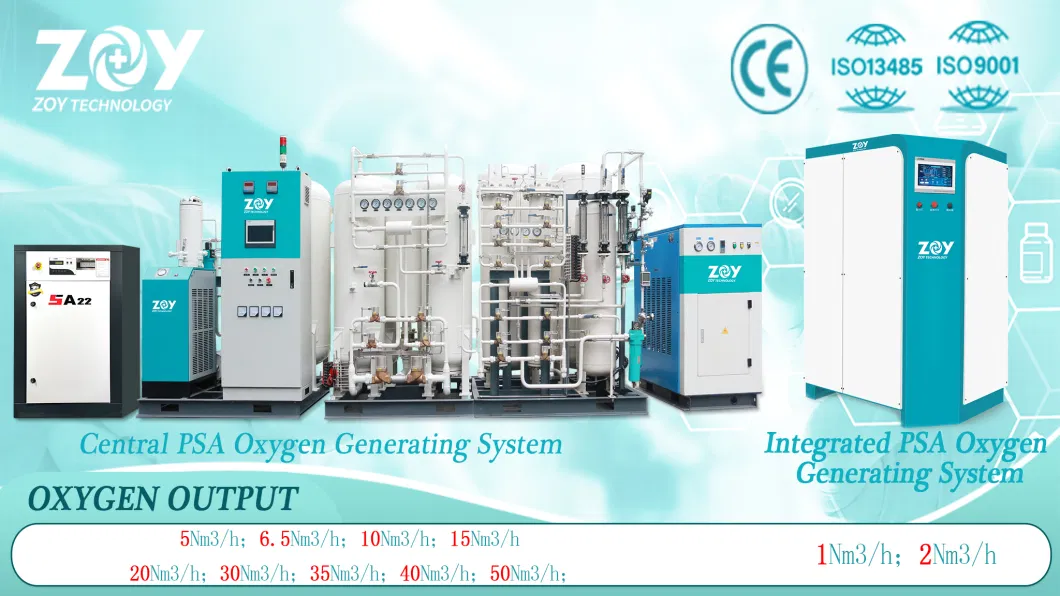 50nm3/H Psa Oxygen Generator 93% Oxygen Purity for Hospital