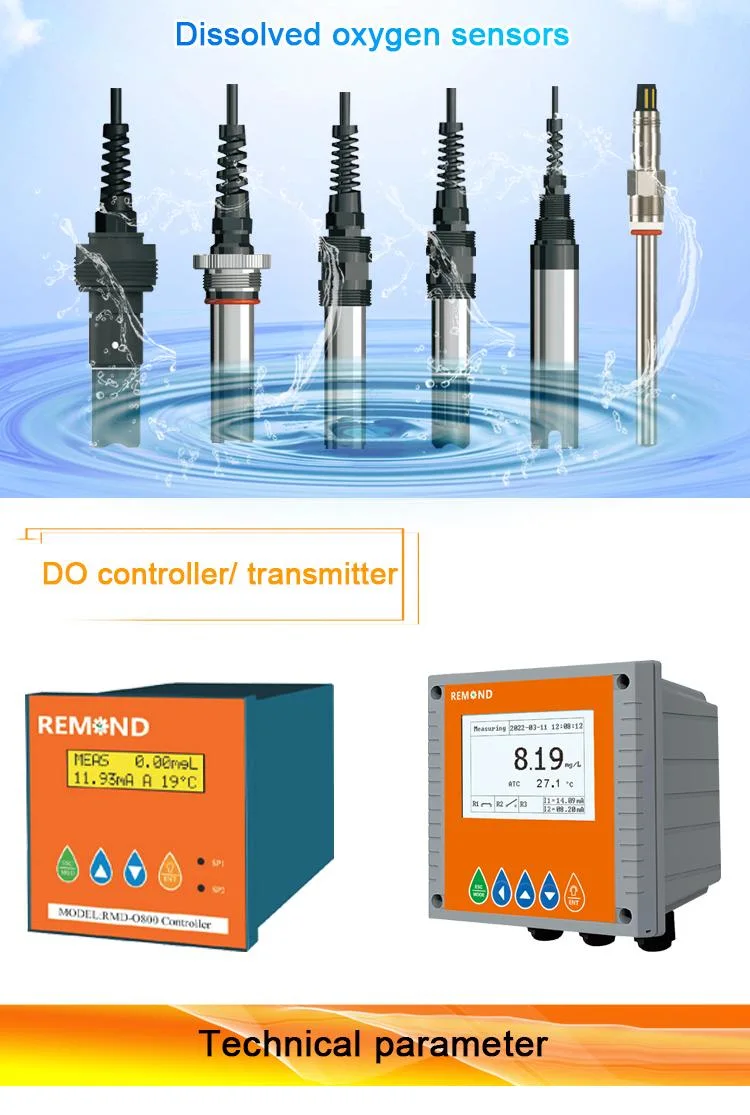 Modbus RS485 4 Wire 316L Aquarium Dissolved Oxygen Sensor for Fish Farm