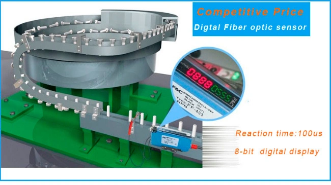 50us Digital Display Fiber Optic Sensor High Speed Chip Missing Detection Aamplifier